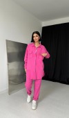 Gömlek Ve Çıtçıtlı Pantolon Takım - Fuşya TAKIM