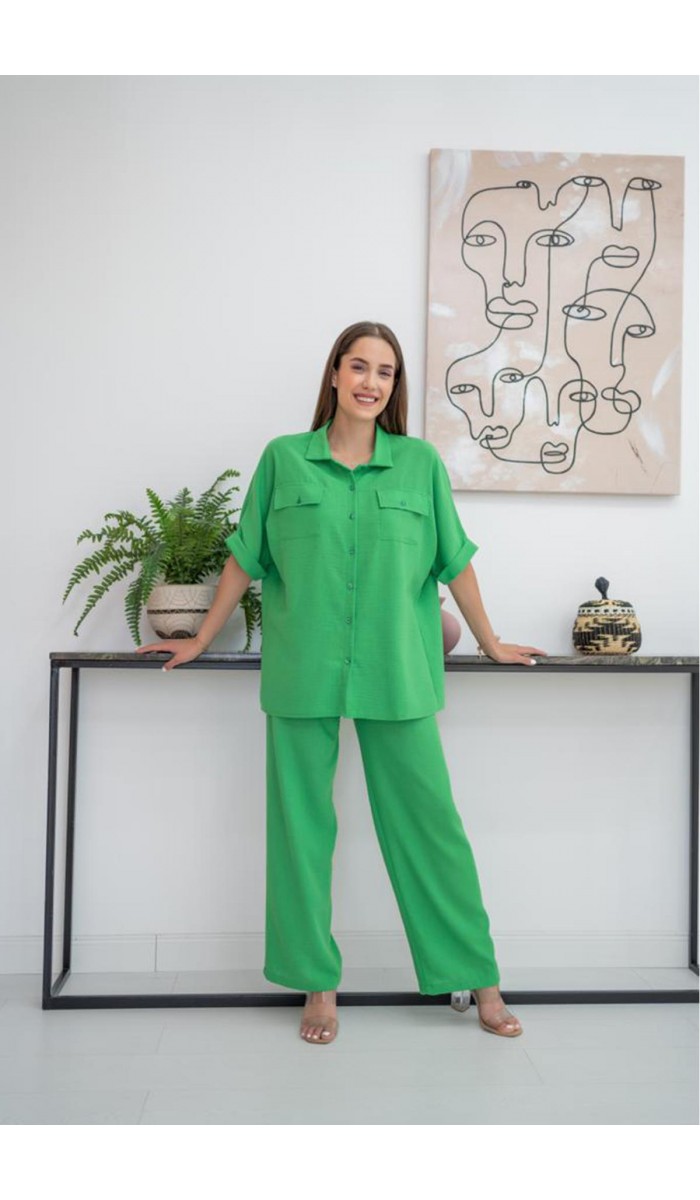 Gömlek Ve Pantolon Takım - Yeşil