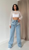 Lazerli Jeans Pantolon - Kar Yıkama Jean's