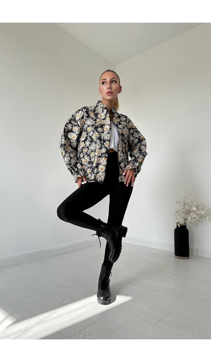 Papatya Desen Mont - Siyah