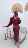Simli Tüvil Takım - Fuşya TAKIM