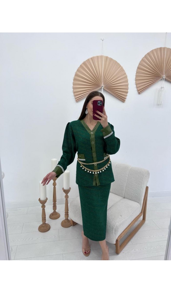 Simli Tüvil Takım - Yeşil