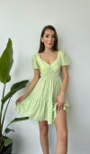 Sırt Dekolteli Elbise - Mint ELBİSE