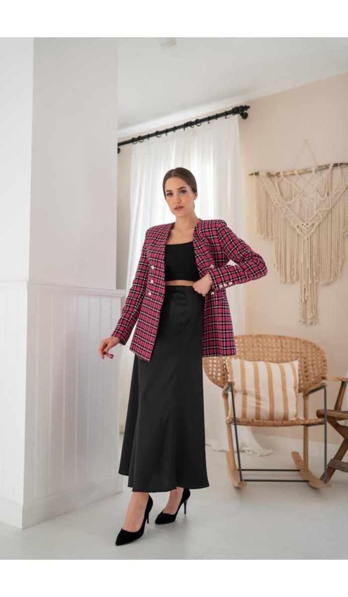 Tüvit Ceket - Fuşya