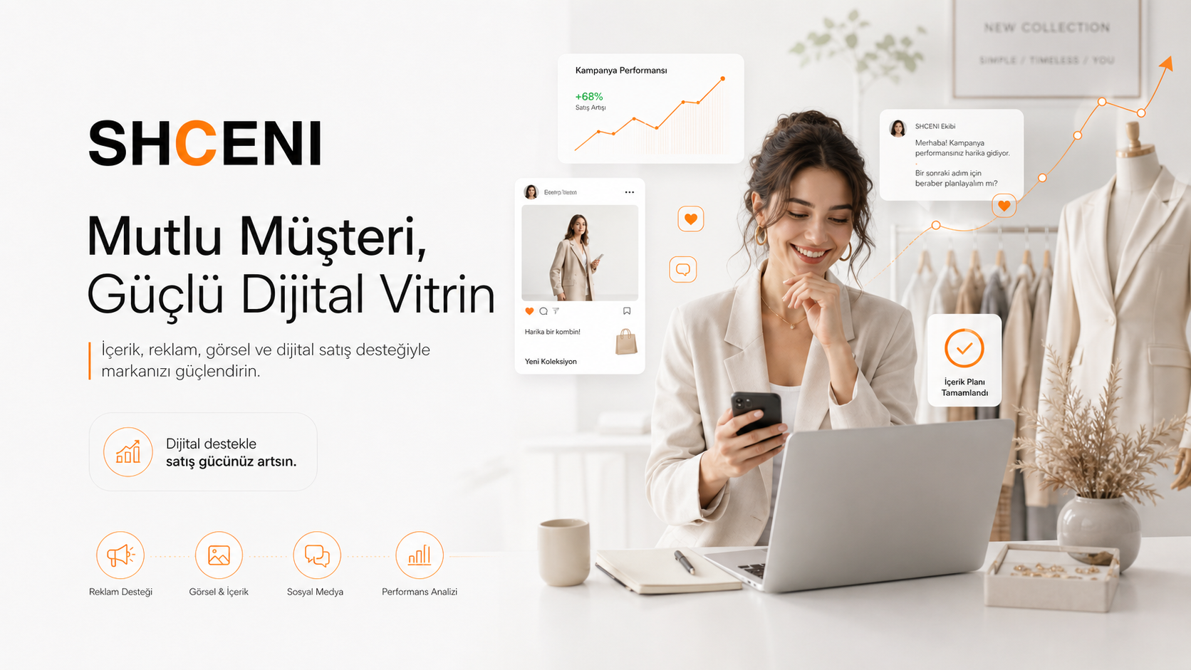 SHCENI Vitrin+ mutlu müşteri ve dijital destek